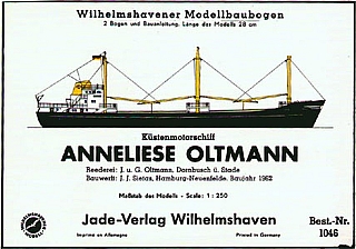 Plan Cargo Vessel Anneliese Oltmann - WILHELMS